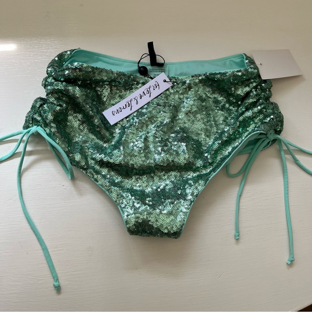 For Love and Lemons Sequined Mermaid Bikini Bottom